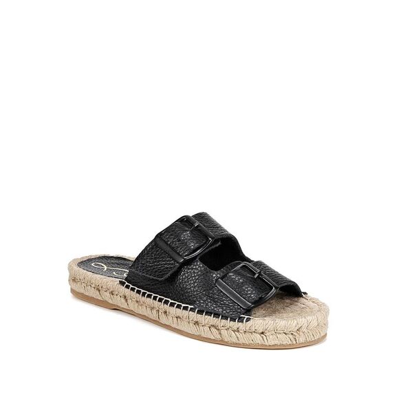 NWT SAM EDELMAN Womens Black 1" Platform Becca  Leather Espadrille Shoes 8 M - Picture 1 of 5